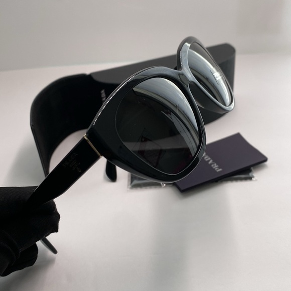 New Prada PR 16XS Women's Irregular Sunglasses, Black - Picture 12 of 12